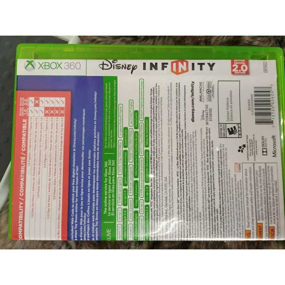 Disney Infinity 2.0 Edition Game Disc & Case‎ Xbox 360